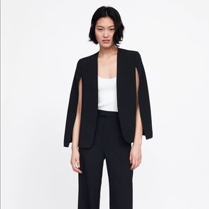 ZARA Black Cape Blazer - SIZE S